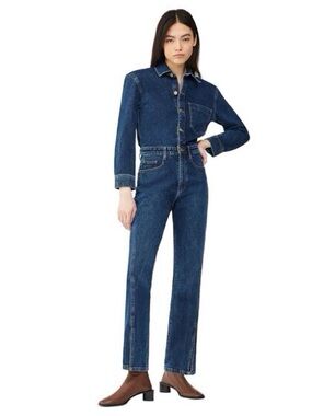 DL1961 / Freja Dark Wash Denim Jumpsuit - Sz L